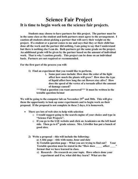 Writing A Science Fair Research Paper How To Write A Science Fair