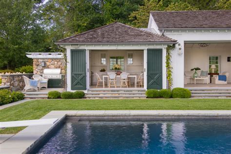 These unique plans include pools or spas in enclosed with no leaves or debris to skim, indoor pools may be a smart choice for a vacation home that sits unoccupied for part of the year. Farmhouse Pool - Farmhouse - Pool - Houston