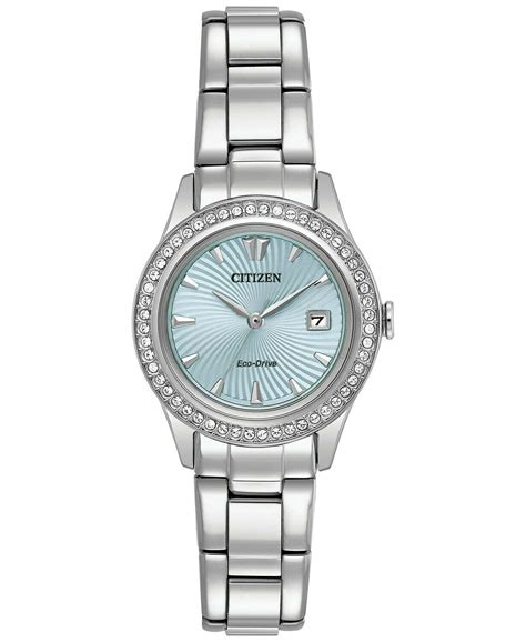 citizen citizen women s eco drive crystal accent stainless steel watch