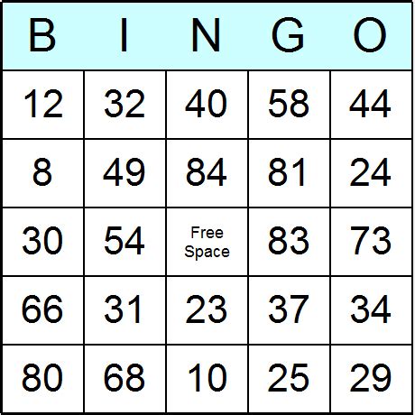 For people with limited vision, print the. Printable Bingo Cards Numbers 1 90 - C # ile Web' e Hükmedin!