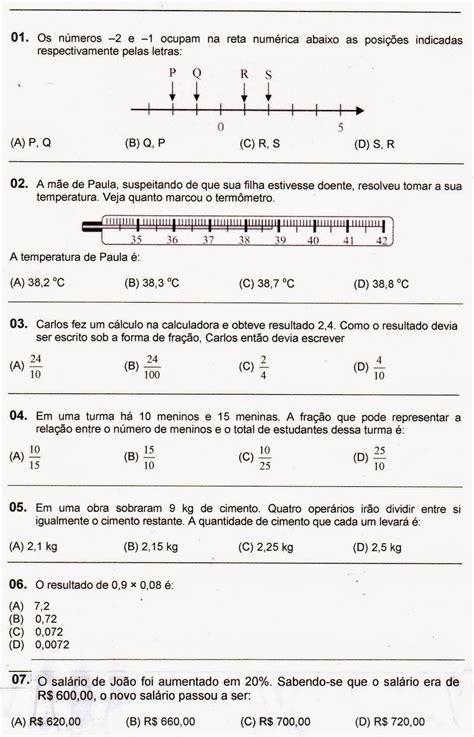Atividades De Matematica 8 Ano Com Respostas