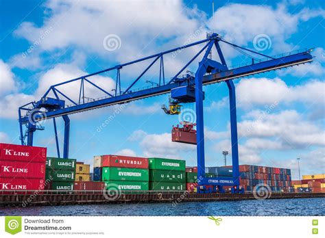 Container Terminal Ctvrede Amsterdam Editorial Image Image Of Maersk