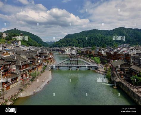 The Bridge Across The River In The Most Beautiful Ancient Town In China