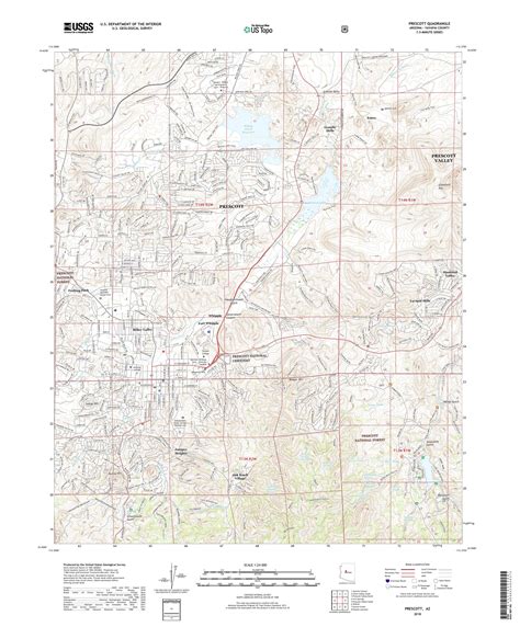 Mytopo Prescott Arizona Usgs Quad Topo Map