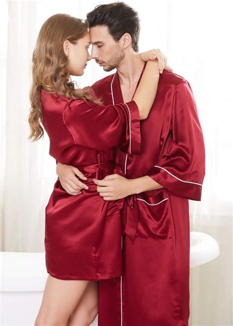22 Momme Unique Silk Couple Robes Silk Fashion Silk Pajamas