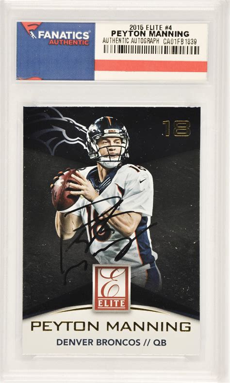Peyton Manning Autographed Football Cards