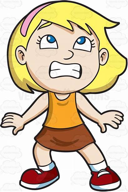 Scared Clipart Cartoon Scary Woman Vector Child