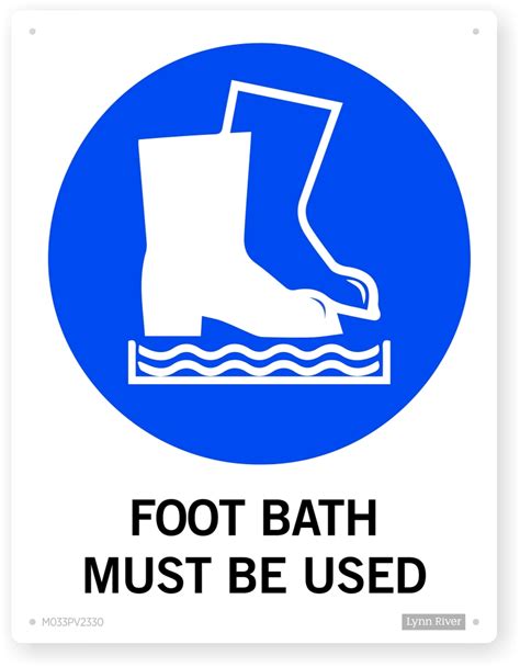 Foot Bath Mandatory Sign