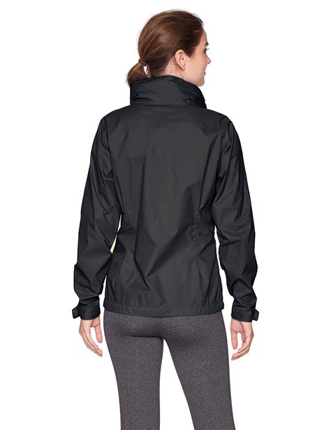 Columbia Womens Black Packable Hooded Rain Jacket Switchback Medium M