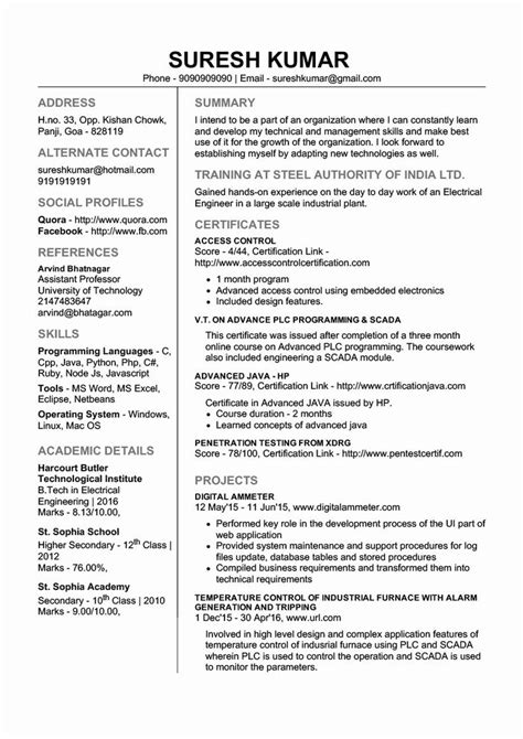 Best cv format for freshers a few items that a fresher resume can give focus on are as follows: 25 Sample Resume for Freshers in 2020 | Downloadable resume template, Best resume template ...