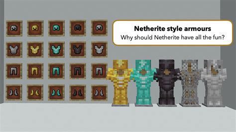 Netherite Style Armours Minecraft Texture Pack