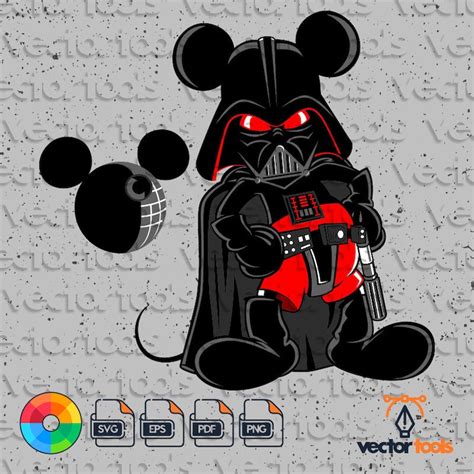 Star Wars SVG Mickey Mouse Darth Vader Mickey Mouse Star | Etsy