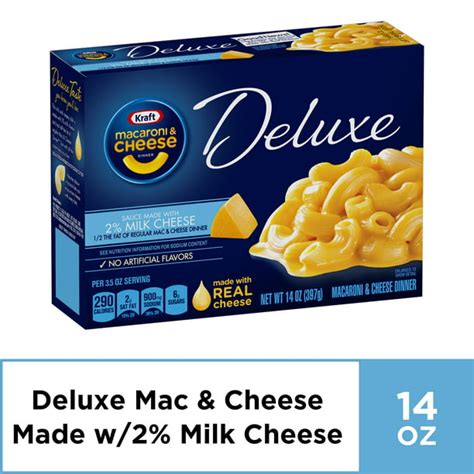 Kraft Deluxe Macaroni And Cheese Dinner With 2 Milk Cheese 14 Oz Box