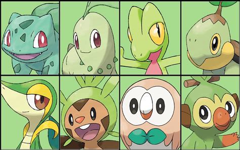 All Grass Pokemon Starters