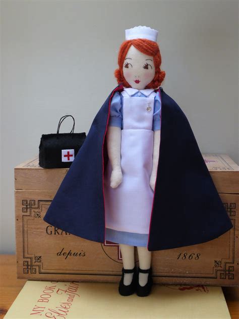 1940s Nurse Doll By Isabellas Secret Attic Etsy Rag Dolls Handmade