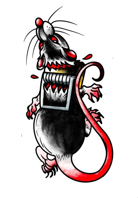 Rat In A Trap Old School Tattoo Designs Traditional Tattoo Sleeve