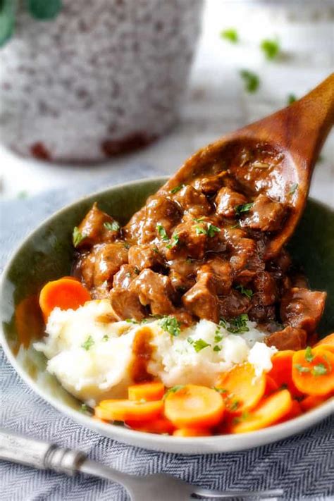 Black pepper, garlic, cornflour, plain flour, salt, beef stock and 5 more. BEST Crockpot Beef Tips & Gravy (No Cream Soup ...