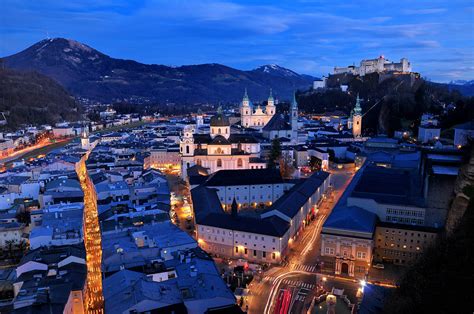 Salzburg Austria Night Wallpaper Hd City 4k Wallpapers Images And