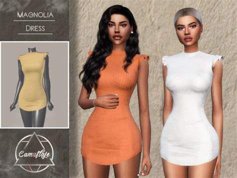 Mangolia Dress By Camuflaje At Tsr Sims 4 Updates