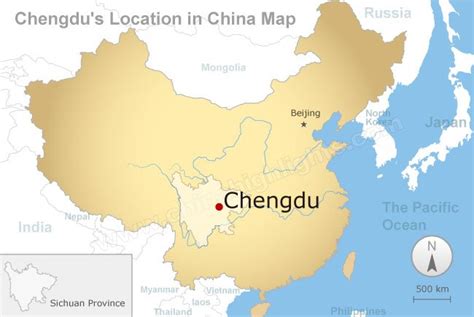 China Map Chengdu Small Wide World