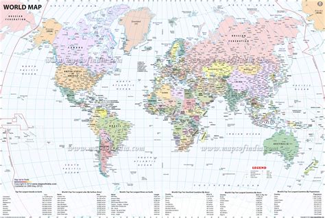 Large Printable World Map With Countries In Pdf World