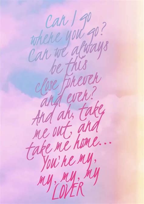 Taylor Swift Lover Lyrics Wallpaper