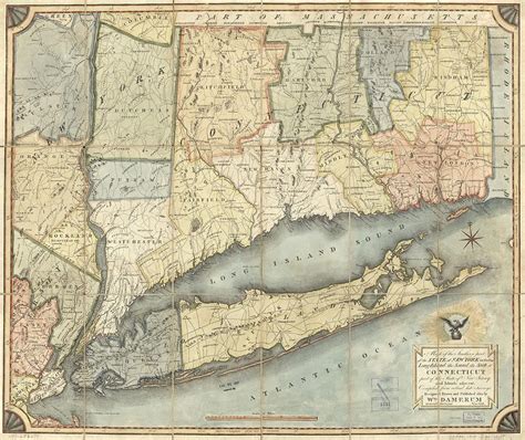 Map Of The Southern Part Of The State Of New York Including Long Island