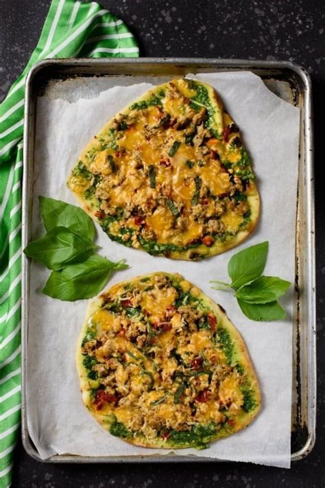When the craving for pizza hits, there's no need to pick up a takeout menu. Cheesy Spinach Pesto Flatbread Pizza and #NYDairyTour2018 ...