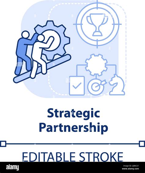 Strategic Partnership Light Blue Concept Icon Stock Vector Image And Art