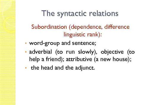 Syntax And Its Basic Notions Syntactic Theories Lecture
