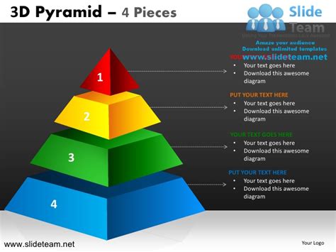How to draw a 3d transparent pyramid. How to make create 3d pyramid stacked shapes chart 4 ...