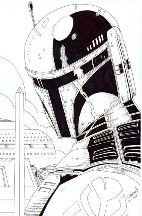 Boba Fett Inked By Cliffengland On Deviantart