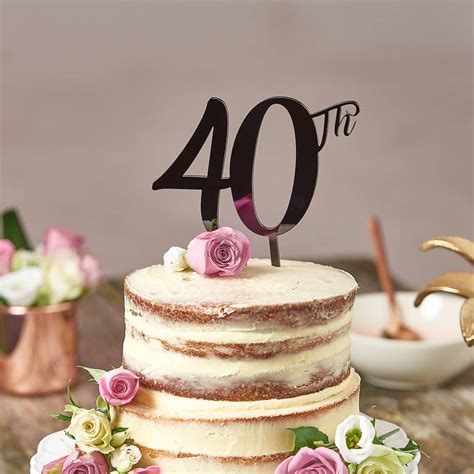 40th birthday cake toppers