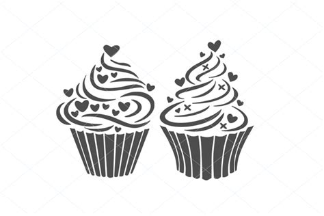 Free Cupcake Svg Cupcake Vector Cupcake Cut File Food Svg Sweet Sv Designs Nook