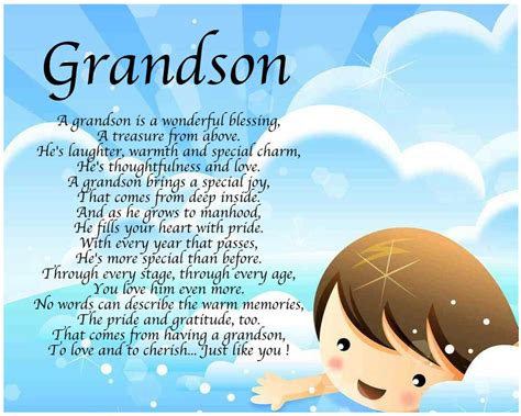 Have a beautiful day grandfather. Personalised Grandson Poem Birthday Christmas Christening ...