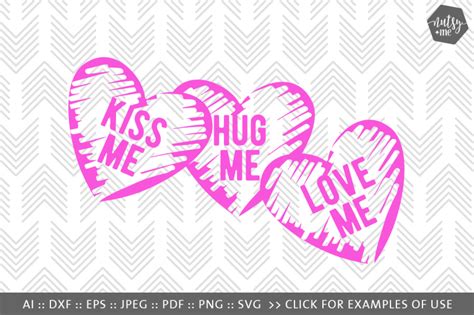 Candy Hearts - SVG, PNG & VECTOR Cut File By Nutsy + Me | TheHungryJPEG