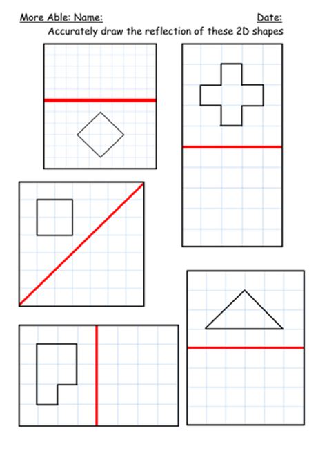 Reflection Of Shapes By Kbarker86 Teaching Resources Tes