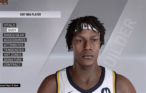 Myles Turner Cyberface Hair And Body Model V2 By 2kway40 For 2k21