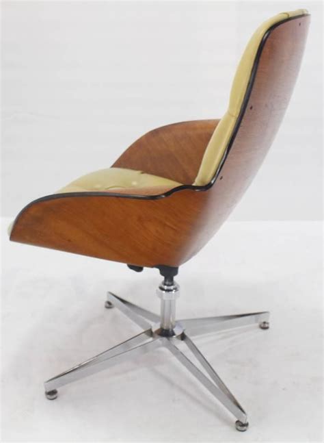 The chair has 3 plywood laminations, the one at the top that forms the seat and back, one that goes from the front legs to the back legs, and one that goes from the you can get it at any office supply, or the stationery section of drug stores. Mustard Green Upholstery Bent Plywood Plycraft Office ...
