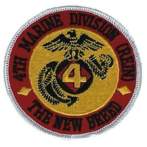 Usmc Fourth 4th Marine Division Mardiv Patch The New Breed Reserve