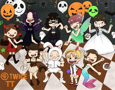 Fanart Twice 5 Halloween Party By Ferkioko On Deviantart