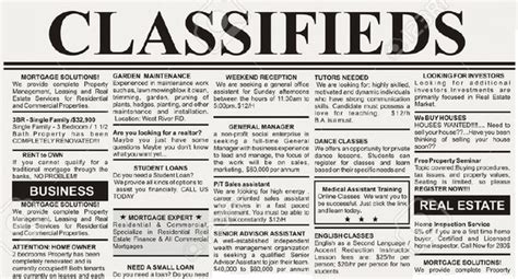 How To Compose Text Classified Ad In Newspapers Quora