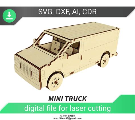 Laser Cut Car Model Cnc Plan Dxf Files For Laser Cutting Truck Etsy
