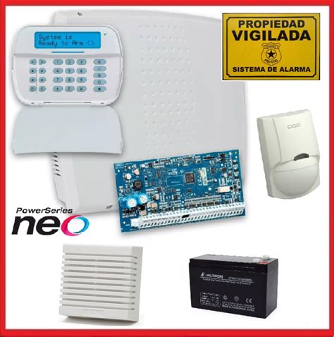 Kit Central Alarma Dsc Neo 2032con Teclado Iconos Infinity Seguridad