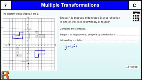 By looking through the plastic, you can see what the reflection will look like on the other side and you can trace it with your pencil. Describing Transformations reflection and rotation GCSE ...