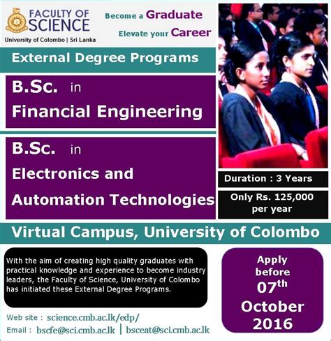 External Degree Programs University Of Colombo Ranfer Emarketing