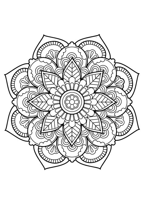 Print mandala coloring pages for free and color our mandala coloring! Mandala from free coloring books for adults 22 - M&alas ...