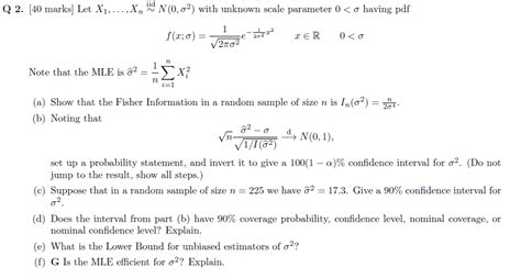 Solved Let X 1 X N Approximately Iid N 0 Sigma 2