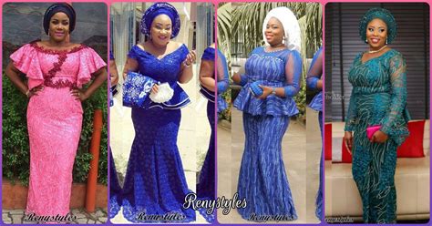 Aso Ebi Lace Styles For Plus Size Dresses Images 2022