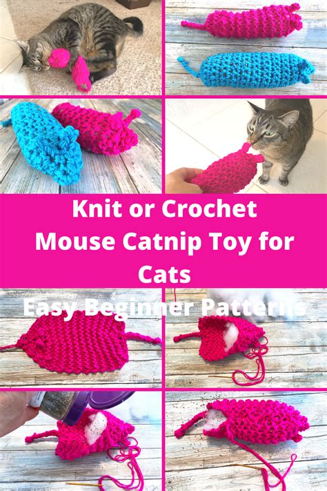 Easy crochet catnip toys for cats are a great beginner crochet project How to Make Easy Knit and Crochet Mouse Catnip Toy for ...